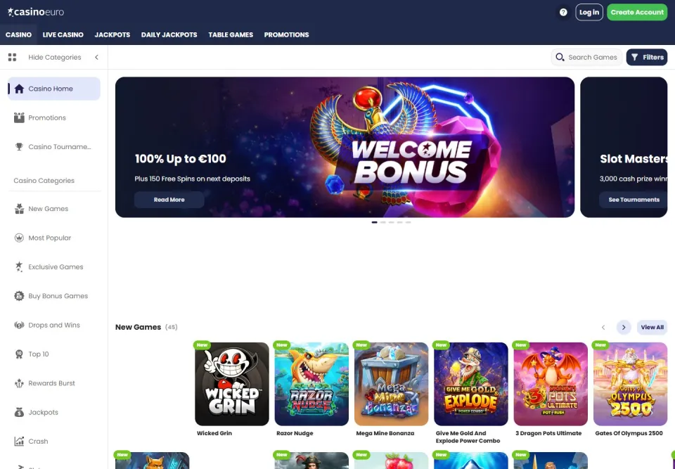 CasinoEuro: Home page (casinoeuro.com)