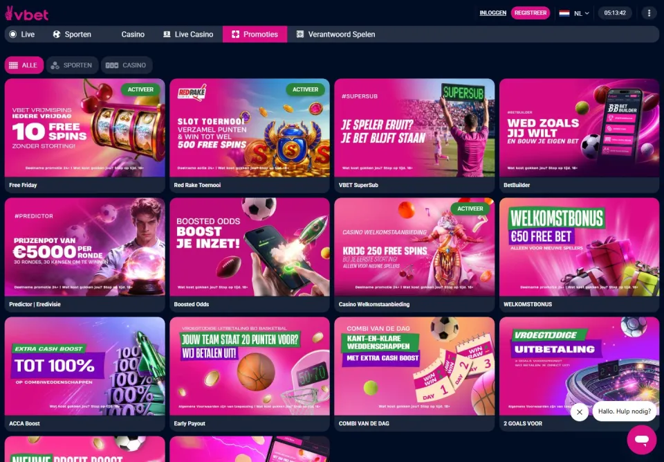 VBET: Page bonus (vbet.nl)